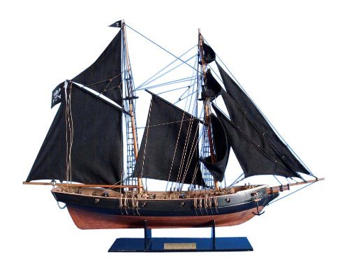 Hampton Nautical  Ben Franklin's Black Prince Sailboat, Limited Edition, 24