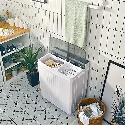 Giantex Portable Washing Machine, Twin Tub Washer and Dryer Combo