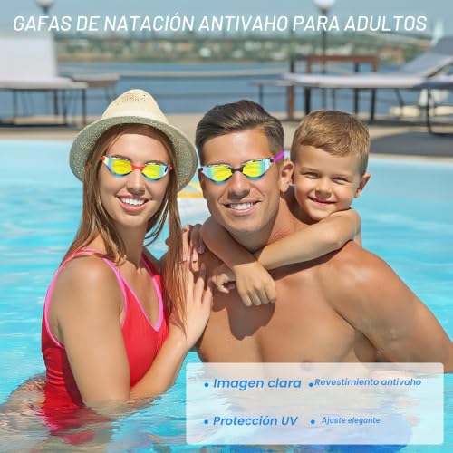 Seaflar Swimming Goggles Polarized Anti-fog UV400 Protection, Adjustable Silicone Strap – Professional for Adults & Teens, Water Sports Men Women