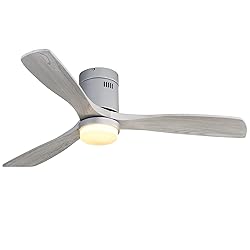 Sofucor 52 Inch Flush Mount Ceiling Fan with Light