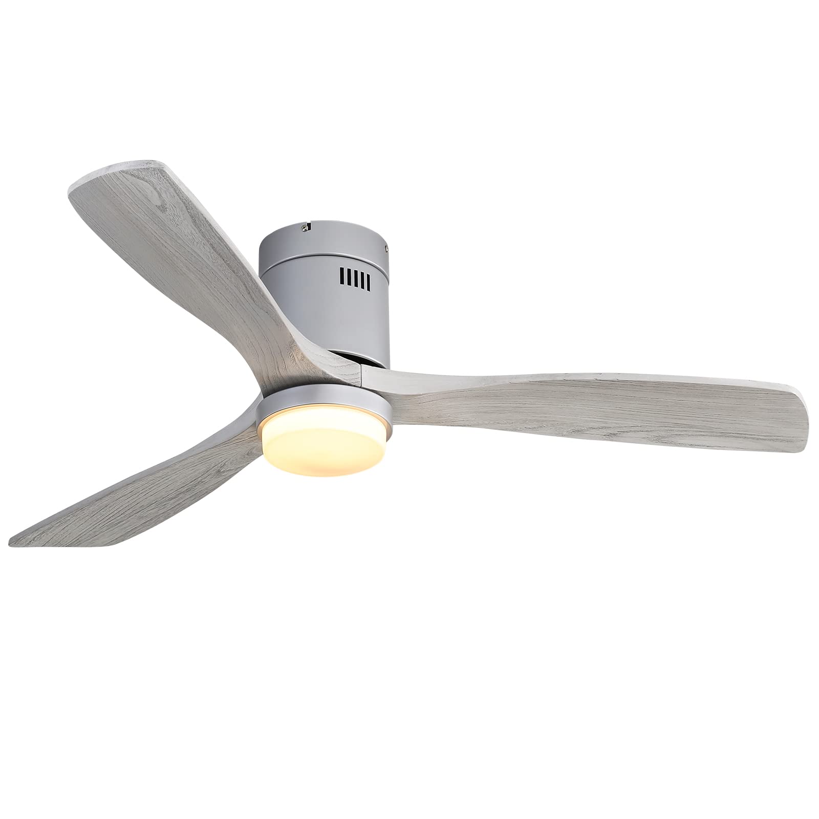 Sofucor 52 Inch Flush Mount Ceiling Fan with Light