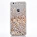 SUPVIN Liquid Phone Case for Girls, Creative Flowing Luxury Bling Glitter Sparkle Diamond Hard Clear Case Compatible for iPhone SE 5 5S(Yellow)