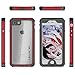iPhone 7/iPhone 8 Waterproof Case, Ghostek Atomic 3 Series for Apple iPhone 7/8 | Shockproof Dirtproof Dustproof Snowproof Underwater Swimming Diving Floating Aluminum Slim Fit | Red