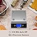 Food Scale Geryon Kitchen Cooking Scale, Multifunction & Electric, Food Weighing Used for Weed, Meat, Coffee, Baking - Stainless Steel