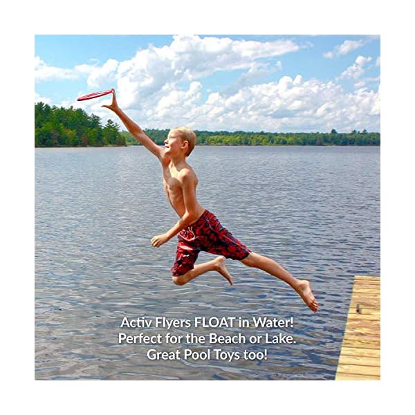 Activ Life Best Kid's Flying Rings [2 Pack] Fly Straight & Don’t Hurt - 80% Lighter Than Standard Flying Discs - Replace Screen Time with Healthy Family Fun - Get Outside & Play! - Made in USA