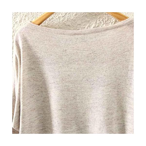 Kixing TM Women Casual Solid Long Sleeve Loose Knitted Sweaters Dress - Image 4