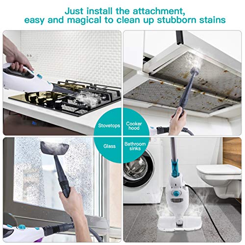 Dcenta Steam Mop Cleaner,12 in 1 Convenient Detachable Handheld Steam