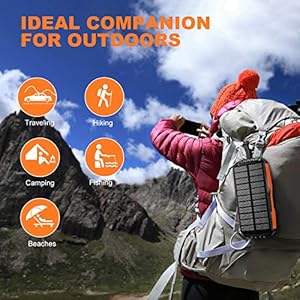 Cocoda Power Bank Solare, Caricatore Portatile 25000 mAh con 2 Torce Ultra Luminose e 2 Uscite & Ingressi (Micro USB… - immagine 7