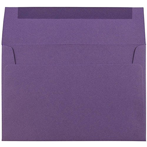JAM PAPER A7 Premium Invitation Envelopes - 5 1/4 x 7 1/4 - Dark Purple - 25/Pack