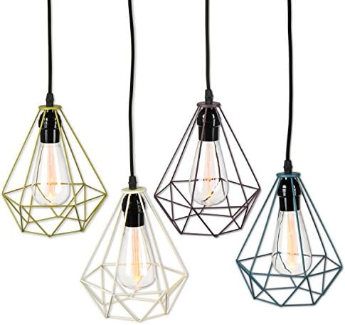 Lone Elm 9.25" H Hanging Lamp ST64 Bulb H, 7.1Inl x 6.3Inw x 9.9Inh, 4 Piece