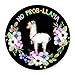 No Prob-Lama Mousepad, Llama Mouse Pad, Funny Mousepad, Lama Animal Lovers Llama In Flowers