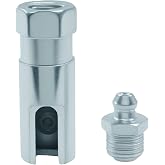 vibedor Durable 90 Degree Grease Gun Coupler 1/8 inch NPT Thread | Push-on Slotted, Right Angle, 90 Degree, For Standard Grease Hoses/Mechanics