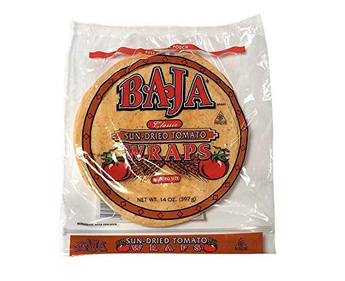Baja 9 Inch Flour Tortilla Wrap, Sun-dried Tomato, 6 Count
