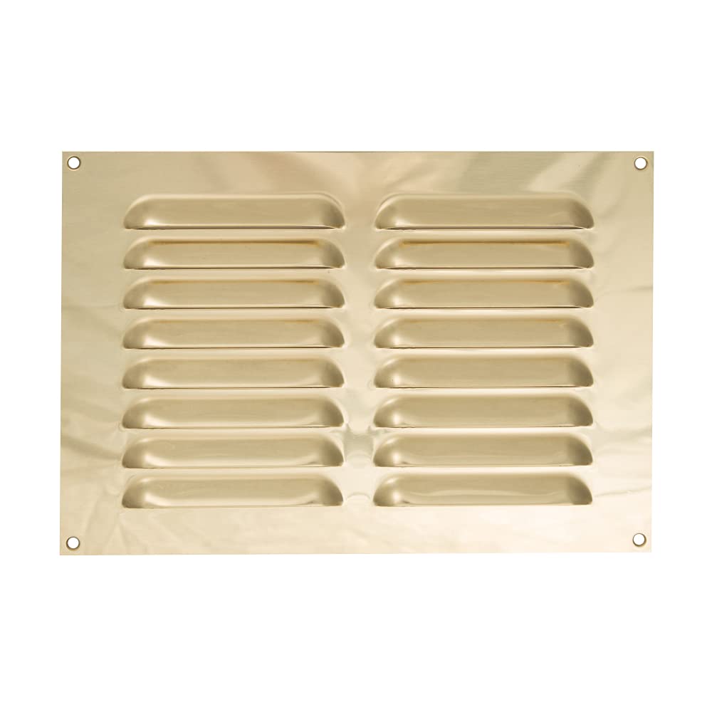 TIMCO Timloc - Brass 9x6 - Metal Internal Louvre Grille Vent Polished
