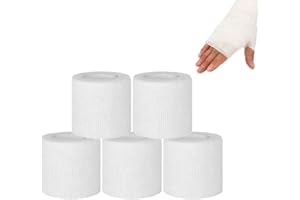 5Pcs Self Adhesive Bandage Wrap, 2In x 14.8Ft First Aid Wrap, Non-Woven Elastic Bandage for Sports Supply, Fitness Enthusiast