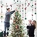 Decor365 Glitter Red Green Christmas Decorations Hanging Star Circle Garland Banner Backdrop Streamer Ugly Sweater Party Birthday Wedding Xmas Tree New Year Celebration Office Classroom Decor
