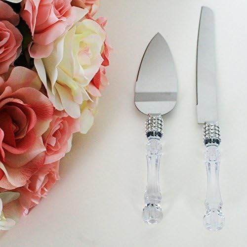 Clear Acrylic Handle Cake Knife and Server Set