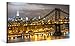 Large Canvas Print Wall Art – OVERLOOKING MANHATTAN – 40x20 Inch New York Cityscape Canvas Picture Stretched On A Wooden Frame – Giclee Canvas Printing – Hanging Wall Deco Picture / e4341