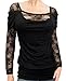 eVogues Floral Lace Sleeve Top Made in USA