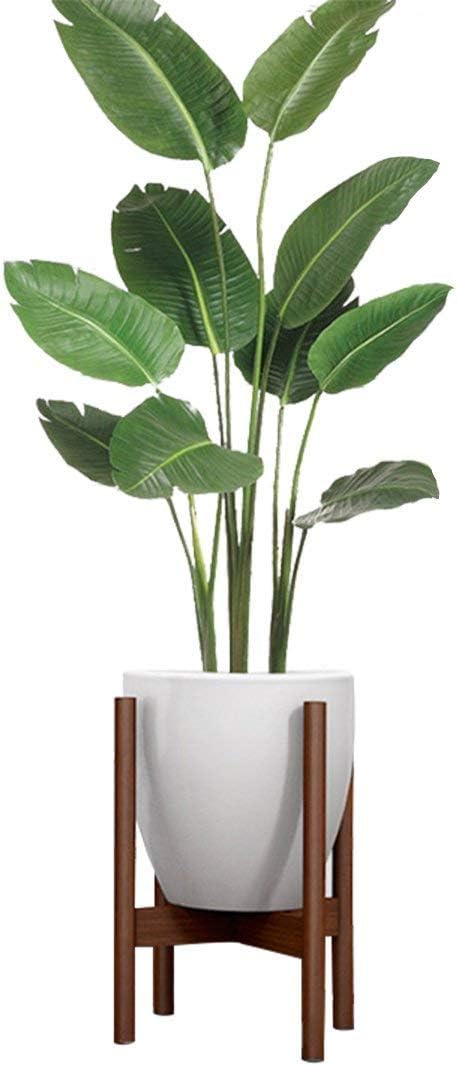 JYCRA Plant Stand,Mid Century Wood Flower Pot Holder Display Potted Rack Shelf for Home Living Room Garden Balcony Corner Decor (Brown)