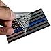 Aluminum Thin Blue Line Decal Blue Lives Matter Sticker Emblem | in Support of Police Officers and Law Enforcement 3.20