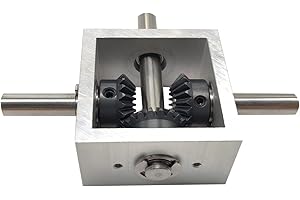PGFUN 1:1 Right Angle Bevel Gearbox 1.5 Module 20 Teeth 90° Angle Drive Steering Gear Device Simple Mechanical DIY Module with 10mm Shaft