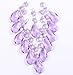 BIHRTC Pack of 12 Hanging Purple Teardrop Crystal Chandelier Prisms Pendants Glass Pendants Beads for Chandelier,Candelabra,Ceiling Lights,Wedding Display Decoration