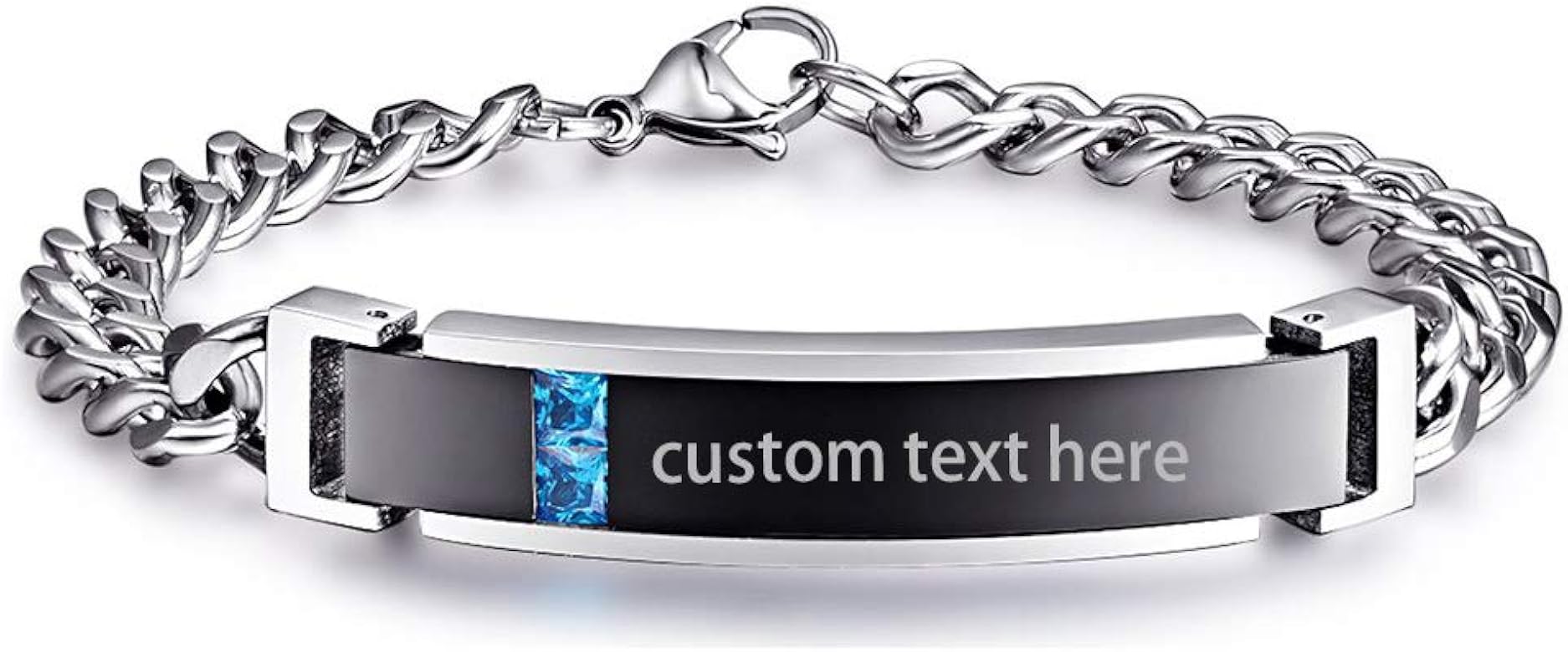 Amazon Jewelrywe ブレスレット メンズ 人気 刻印無料 ステンレス ペンダント シンプル メンズアクセサリー 彼氏 クリスマス バレンタインデー 新年 プレゼント ブレスレット 通販