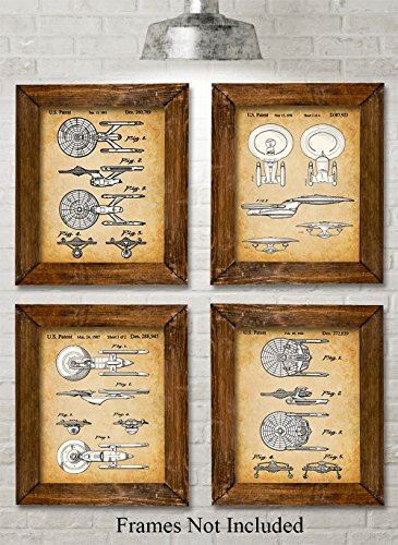 Star trek original uss enterprise patent art prints - s…