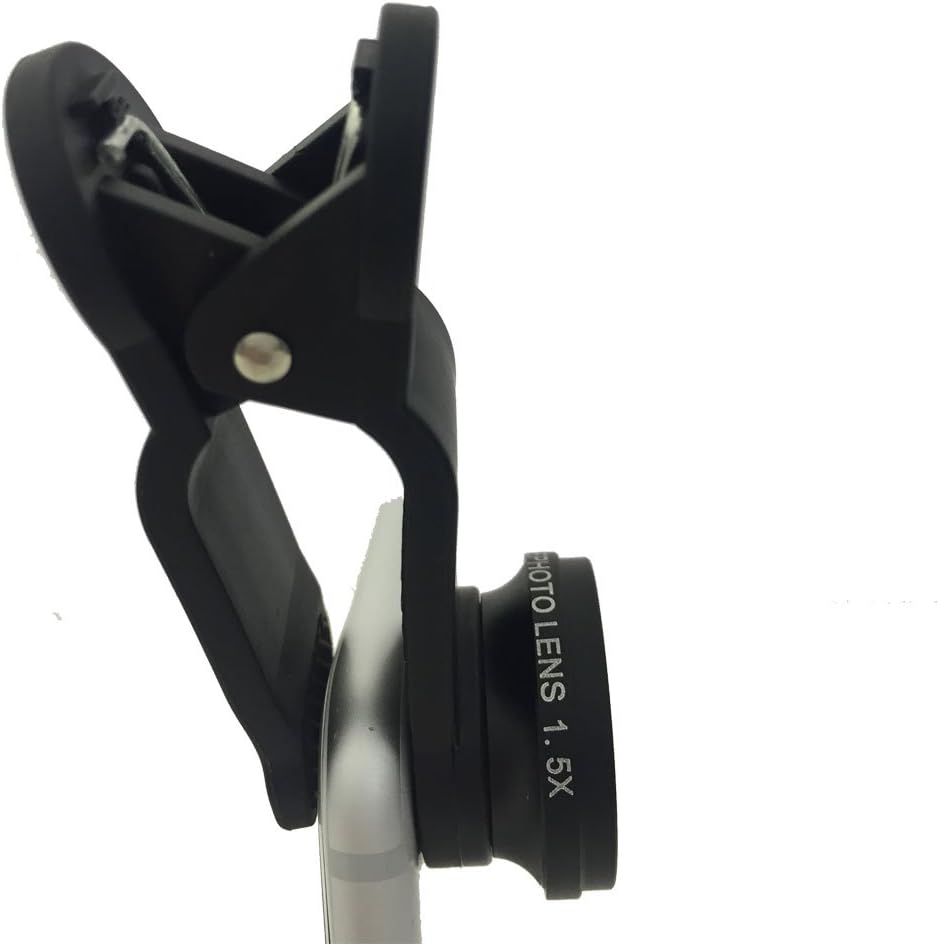 Agor Collection - Universal 2 in 1 Camera Phone Lens Clip-on Telephoto1.5 Black