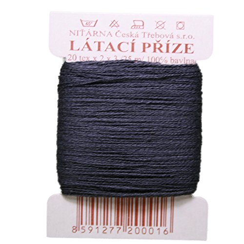 Stopfgarn Stopfwolle Baumwolle Tex 20-2-3 grau anthrazit 25 m (9264)