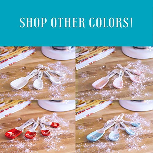 Goodscious-Pink-Ceramic-Mason-Jar-Measuring-Spoons-Spoons-with-Cotton-Ribbon-Tie-Measuring-Dry-and-Liquid-Ingredients-Rustic-Farmhouse-Kitchen-Decor-Cooking-and-Baking-Supplies-4-Piece-Set