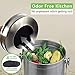 Compost Bin Countertop, Composter Bucket with Lid Abakoo 1.6 Gallon Stainless Steel Kitchen Waste Pail Plus 4pcs Bonus Charcoal Filters Clean & Odor Free