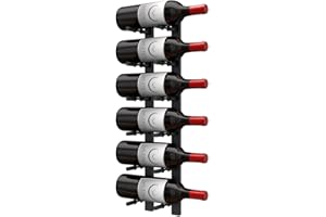 ULTRA WINE RACKS & CELLARS Ultra Wine Racks Wall Mounted Wine Racks (2 Feet 1 Deep, Matte Black)