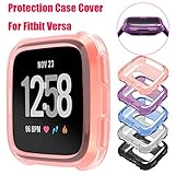Alonea Fitbit Versa Watch Case, Soft TPU Protection Silicone Full Case Cover For Fitbit Versa To Prevent Scratches, Bumps, Grease and Finger Prints 5 Pack
