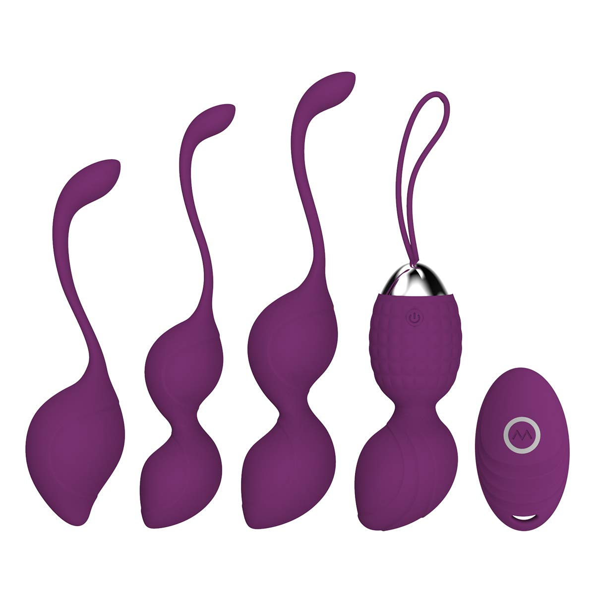 Kegel Exercise Balls Weights, Premium Ben Wa Ball Tightening & Strengthen Bladder Control Trainer Pelvic Floor Exerciser for Beginners & Advanced - Doctor Recommended (Purple)