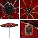 HeKation Patio Umbrella String Lights Battery Operated, 8 Lighting Modes Remote Control, Waterproof Outdoor LED Light for Beach Parasol Camping Tents Garden Decoration (Warm White)
