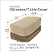 Classic Accessories Veranda Water-Resistant 26 Inch Rectangular Patio Ottoman/Side Table Cover