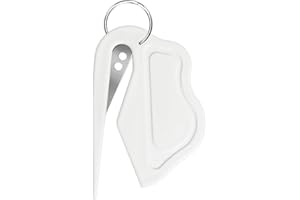 Foweroty 1|2|3|4 Pack Letter Opener Envelope Slitter, Wrapping Paper Cutter, Hair Ties, Band Cutter for Hair, Hair Tools, Knotting Comb and Hair Removal for Cats and Dogs, White, 1 Pack