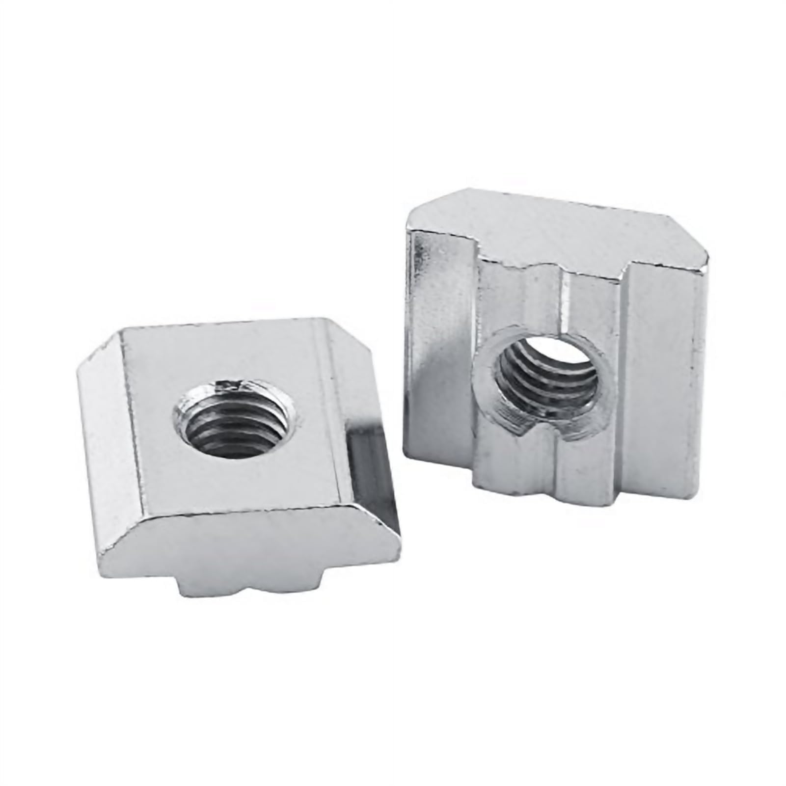 50pcs Aluminum Profile T Nuts Sliding T Slot Nut Square Nuts with Clear Box for Aluminum Profile Accessories (European Standard Type 30-M6)