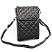 BECPLT Womens Soft PU Leather Cell Phone Shoulder Bag Small Crossbody Purses Pouch Lady Wallet with Shoulder Strap (Black)