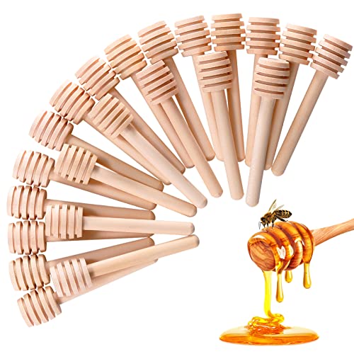 50 Pcs Honey Dipper Sticks, 3 Inch / 8 cm Mini Wooden Honeycomb Stick, Small Honey Spoons Stirrer Stick for Honey Jar Dispense Drizzle Honey and Wedding Party Favors Gift…