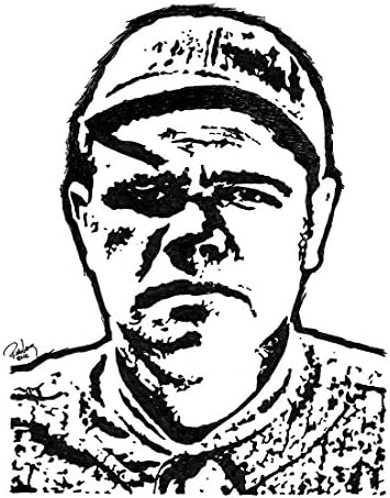 HAND DRAWN Original Artist 8" x 10" Sharpie Portrait PRINT "BABE RUTH". ©2016 by Rick Long. Available in 11X14 and 20x30 Prints as well!!