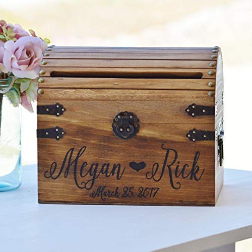 Personalized Wedding Card Box Wood Wedding Card Box with