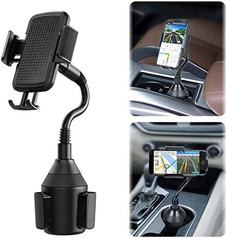 Evetebol [Upgraded] Car Cup Holder Phone Mount, Universal Adjustable Gooseneck Car Mount with 360° Rotatable Cradle for Cell Phones