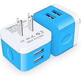 USB Charger Block, Wall Charger Cube for Samsung Galaxy A17 A16 5G A15 A14 A55 A56 A35 A36 Z Flip 7 Z Fold 7 S25 Ultra S24 FE,2Pack Fast Charging Brick for iPhone 17 16 15 14 13 12 11 Pro Max,Pixel 10