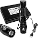 Magic BEAM Brightest LED Flashlight Kit LX-2 Pro Series: LED Tactical Flashlight 1600 LM Water Resistant for Outdoor, Security, Household Uses w/ Rechargeable Battery, Direct Chargers + Carrying Case