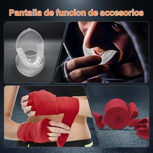KIROGILY Guantes de Box, Guantes Box para Hombres y Mujeres de 12-14-16 oz, Guantes de Boxeo Adecuados para Artes Marciales Sparring. Incluir Protector Bucal, Correas Boxeador, Bolsa Almacenamiento