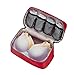 Packing Organizer Bra Underwear Storage Bag Travel Lingerie Pouch Toiletry Organizer Handbag Cosmetic Makeup Bag Luggage Storage Case For Cosmetics, Toiletries, Hotel, Home, Bathroom, Airplane (Red)