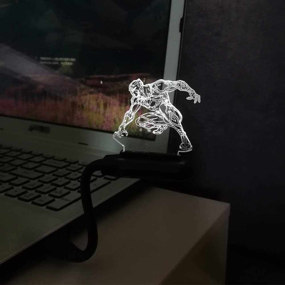 Mini USB Port Light White Color Flexible Reading lamp for Laptop Notebook Portable 3D LED Night Light Marvel Legend Black Panther Action Figure Home Decorative